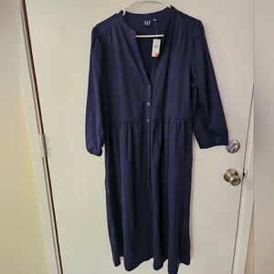 NWT GAP Women's Long Sleeve Dark Blue Dress